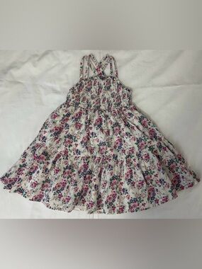 Tommy Bahama White Floral Smocked Sundress for Girls Size 5